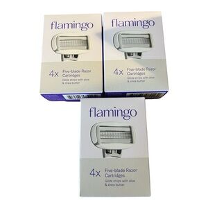 **3 Sets** Flamingo 5-Blade Women's Razor Blade Refills (4count)